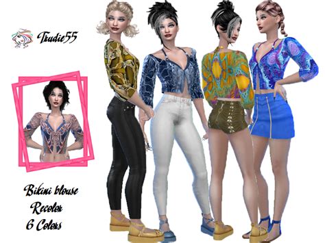 The Sims Resource Bikini Blouse Recolor