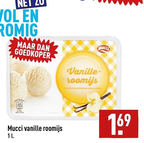 Mucci Vanille Roomijs 1L Aanbieding Bij ALDI