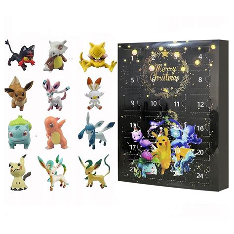 KALENDARZ ADWENTOWY Z POKEMON FIGURKAMI 24 SZT LALKA PREZENT ŚWIĄTECZNY