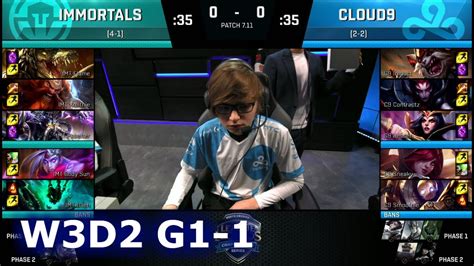 Immortals Vs Cloud 9 Game 1 S7 NA LCS Summer 2017 Week 3 Day 2 IMT