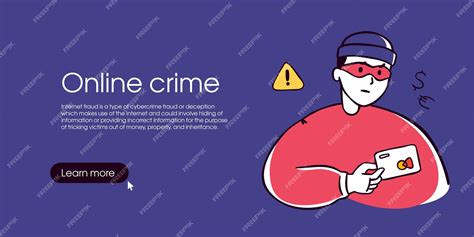 Premium Vector Online Crime Social Media Fraud Banner Template A