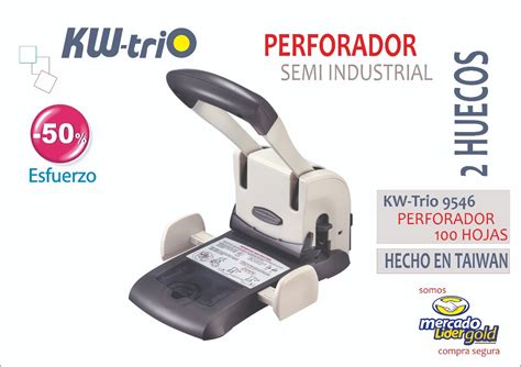 Perforador Semi Industrial Para 100 Hojas Kwtrio 9546 Cuotas sin interés