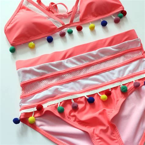 Free Shipping Sexy Halter Retro Mesh Hollow Out String Bikini Bathing Suit Jkp Allkpop Shop