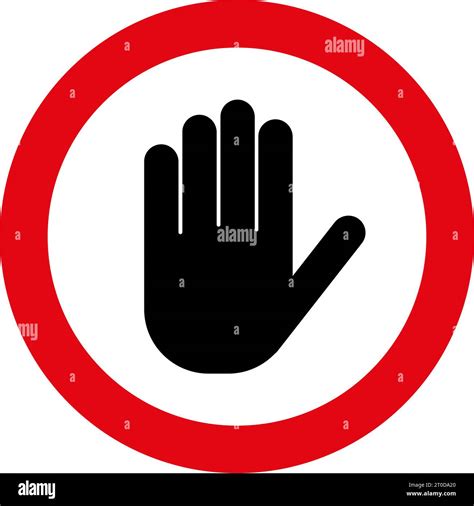 Attention Caution Hand Sign Icon Symbol Stock Vector Image And Art Alamy