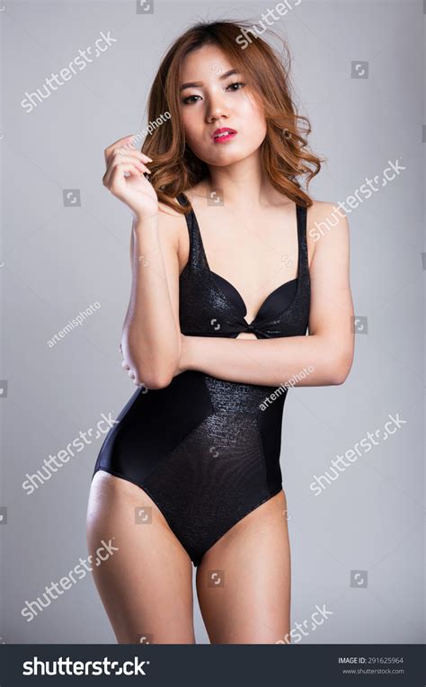 Sexy Asian Woman Lingerie Black One Stock Photo 291625964 Shutterstock