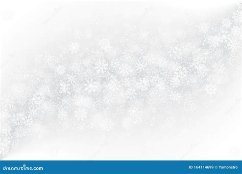 Frozen Window Glass Effect With Realistic Snowflakes Overlay On Light Muted Silver Background