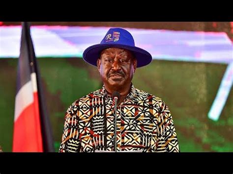 Kenya Raila Odinga Rejette Le R Sultat De La Pr Sidentielle Le