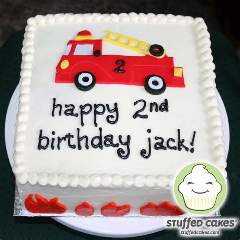 Stuffed Cakes Fire Truck Cake