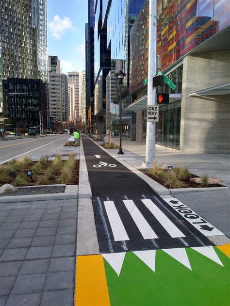 Latest Segment Of 7th Ave Bike Lane Opens In Denny Triangle Seattle