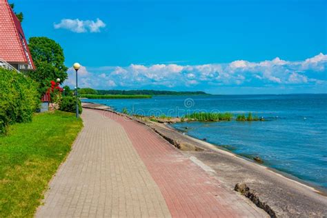 Seaside Promenade At Nida In Lithuania Stock Image Image Of House
