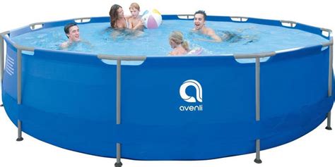 Купить Бассейн каркасный AVENLI 450x122 см садовый с лестницей 18в1 ...