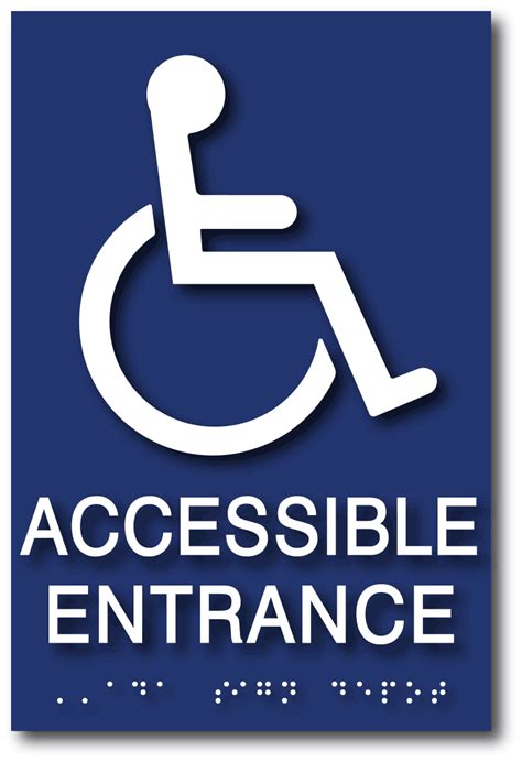 wheelchair accessible entrance  signs  sign depot