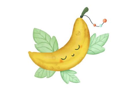 Cute Banana, Watercolor SVG Cut file by Creative Fabrica Crafts ...