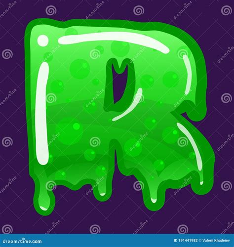 Slime Font Type Number 8 Latin Alphabet Green Bubbling Toxic Mold