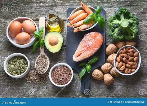 Food Sources Of Omega 3 Stock Photo Image Of Heart 161510088