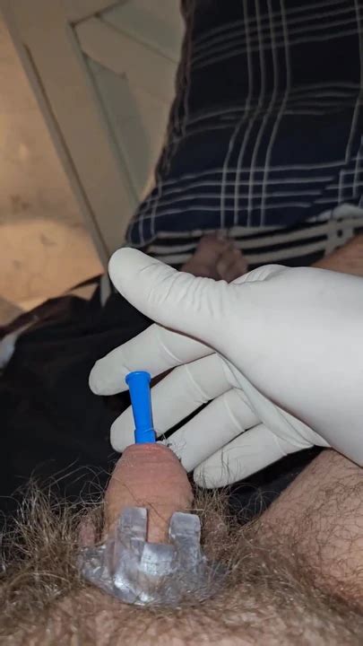 Wearing Surgical Gloves And Inserting A Catheter Into The Penis Gay Porn Xhamster