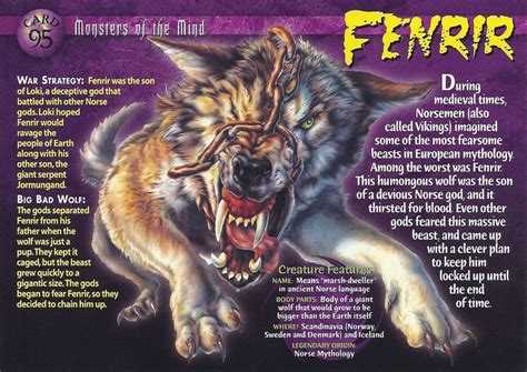 Fenrir Mythological Creatures Mythical Creatures Weird Creatures