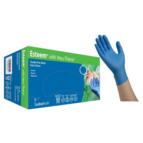 Cardinal Health Esteem With Neu Thera Nitrile Exam Gloves Powder Free