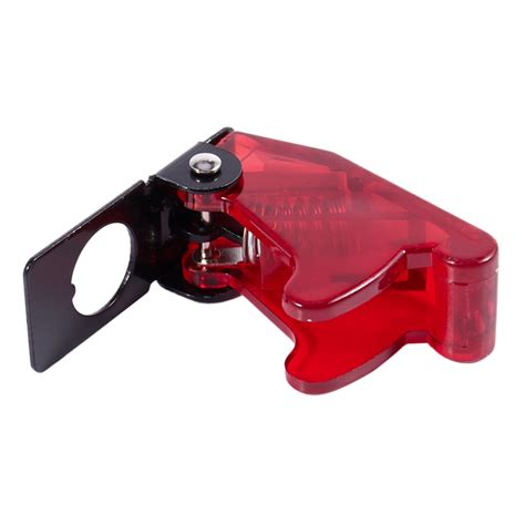 Plastic 12mm Toggle Switch Safety Cover Protector Cap Guard 5pcs Red