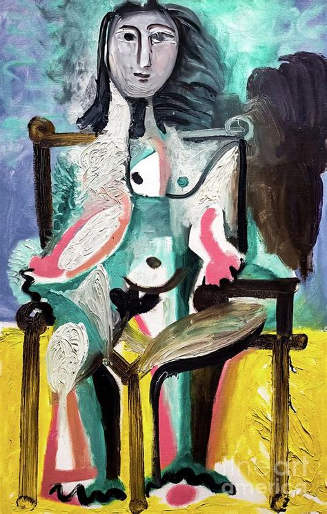 Nude Seated In A Chair By Pablo Picasso 1963 Painting By Pablo Picasso Pixels