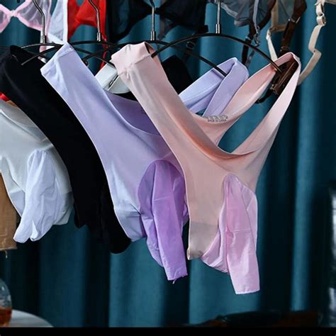Sexy Sissy Lingerie For Men Pennis Sheath Underwear Ice Silk U Convex Pouch G String See
