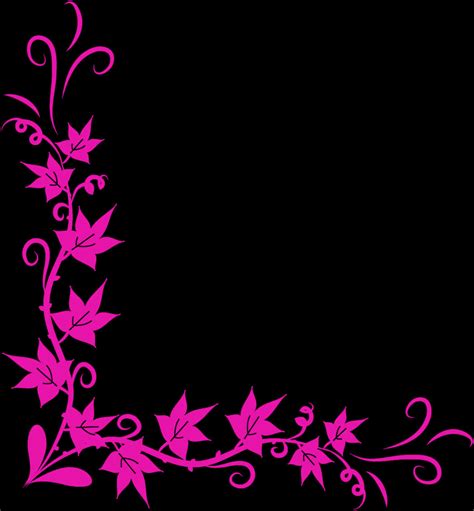 Download Pink_ Floral_ Border_ Design | Wallpapers.com