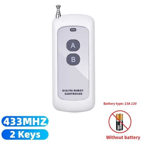 433MHZ 2 clés Télécommande RF sans fil pour ouvre porte de garage Smart