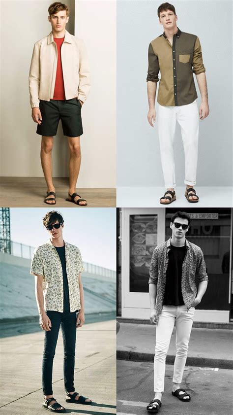 Men S Leather Sandals Outfit Inspiration Lookbook Mens Fashion Summer