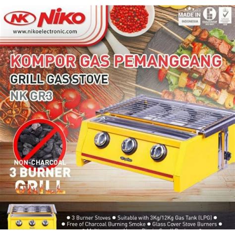 Jual Pemanggang Sosis Ayam Ikan 3 Tungku Niko Tanpa Listrik Shopee