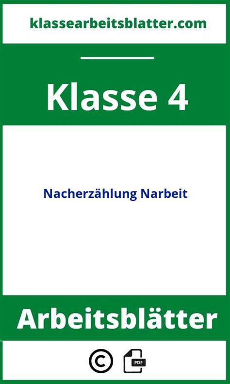 Arbeitsbl Tter Nacherz Hlung Klasse Klassenarbeit