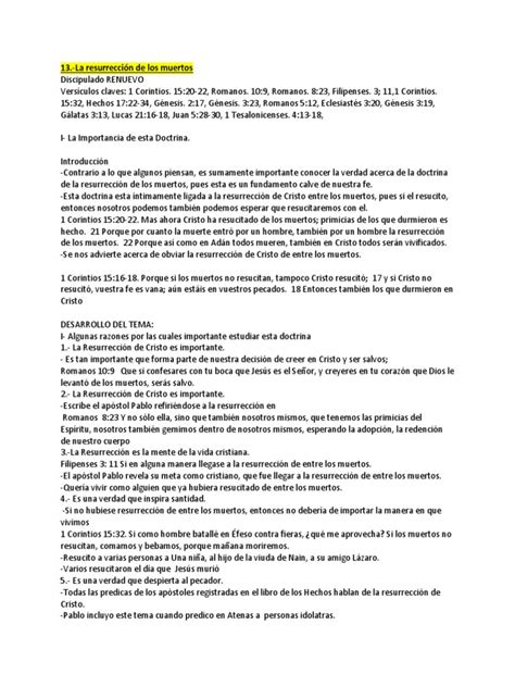 13 La Resurrección De Los Muertos Pdf Pdf La Resurrección De