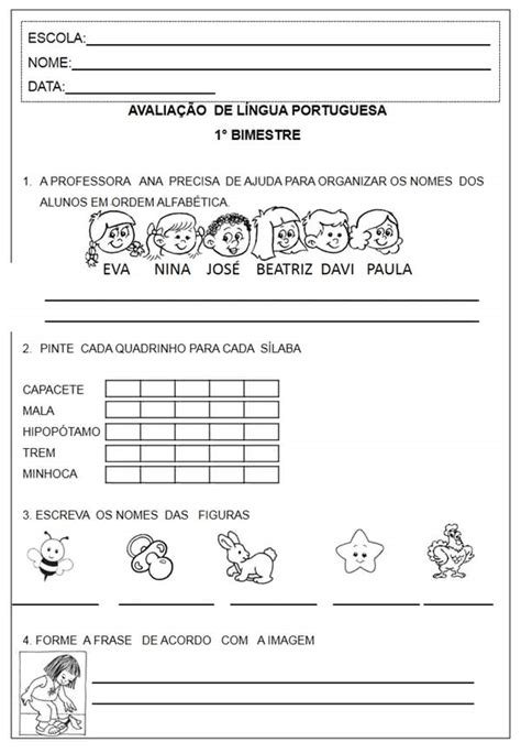 Prova De Português 2 Ano - IDEIAS DE AVALIAÇÕES DE PORTUGUÊS PARA O 2° ANO (IMPRIMIR)