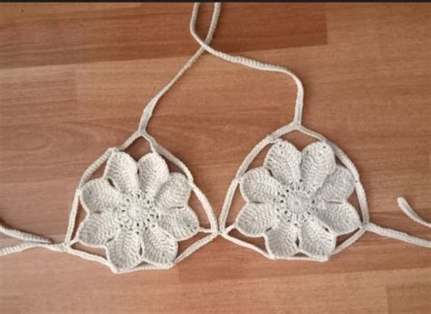 Crochet Bikini Flower Bikini Summer Bikini Beach Bikini Floral Bikini Handmade Bikini Top