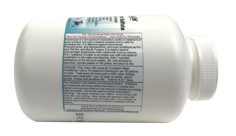 Kanamycin Sulfate Treats 1000 Gallons Aquarium Connection