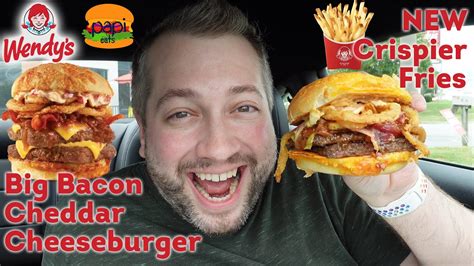 Wendy S Big Bacon Cheddar Cheeseburger NEW French Fries Review