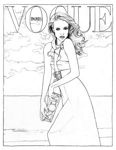 Vogue À Colorier Vogue Paris Adult Coloring Pages Fashion Coloring