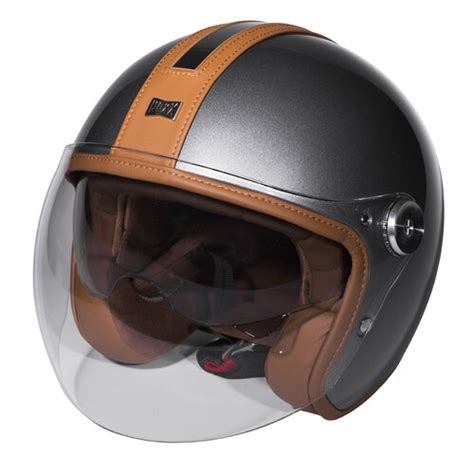 Casque Nexx XG20 Groovy SV Titanium Camel Jet Moto Vintage