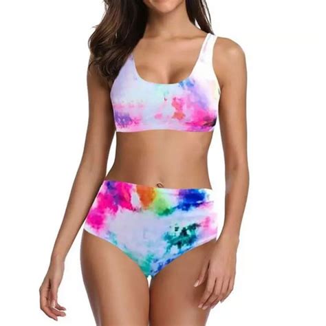 Swim Newtie Dye Padded Bikini Swimsuit High Waisted Poshmark