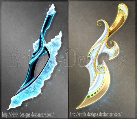 Fantasy Daggers By Rittik Designs On Deviantart Fantasy Dagger Fantasy