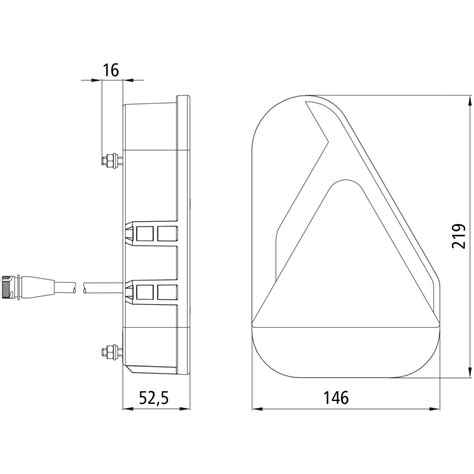 ASPÖCK Earpoint LED 12 24 V rechts 7 pol ASS mit Dreieck OEM 81 81