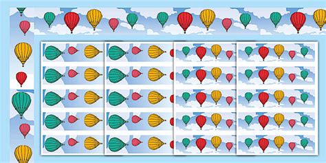 Hot Air Balloon Display Borders Teacher Made Twinkl
