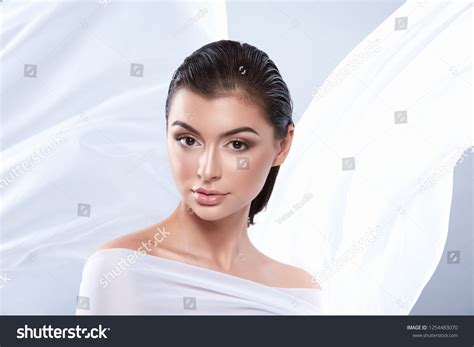 Attractive Girl Dark Wet Hair Nude Stock Photo Shutterstock