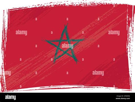 Grunge Painted Morocco Flag Stock Vector Image Art Alamy