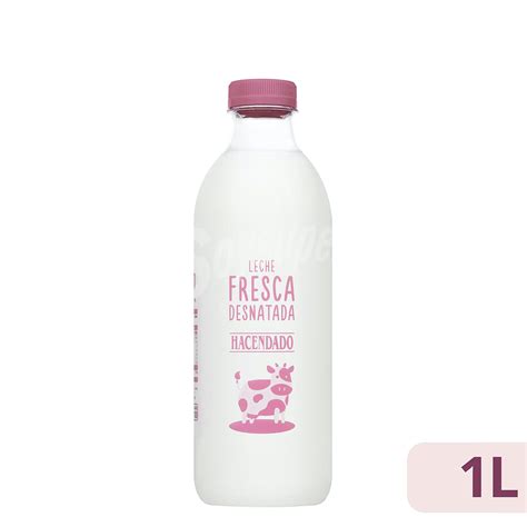 Hacendado Leche Desnatada Fresca Pasteurizada Botella De Litro