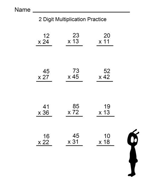 4th Grade Multiplication Practice Worksheets - Free Printable