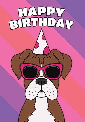 Boxer Dog Birthday Card | Funky Pigeon