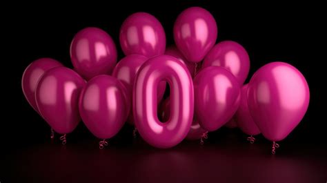 Balloon Number The 10 Is Being Highlighted With Pink Balloons ...