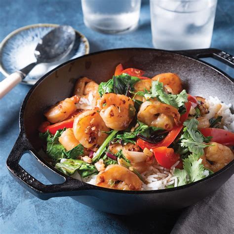 Shrimp And Spicy Greens Stir Fry Southern Cast Iron Recipe Stir