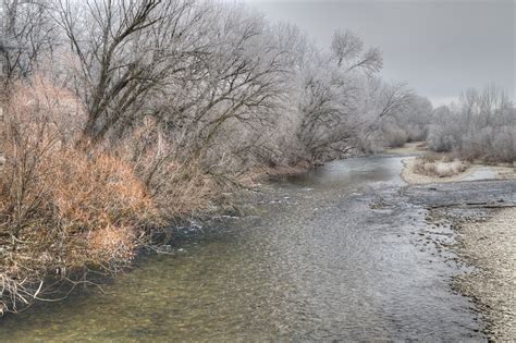 Frosty River Boise River In Downtown Boise Id At 24 Degre James