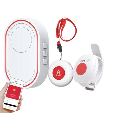 Topvico WiFi Caregiver Pager Call Button for Elderly, Senior Fall Alert ...